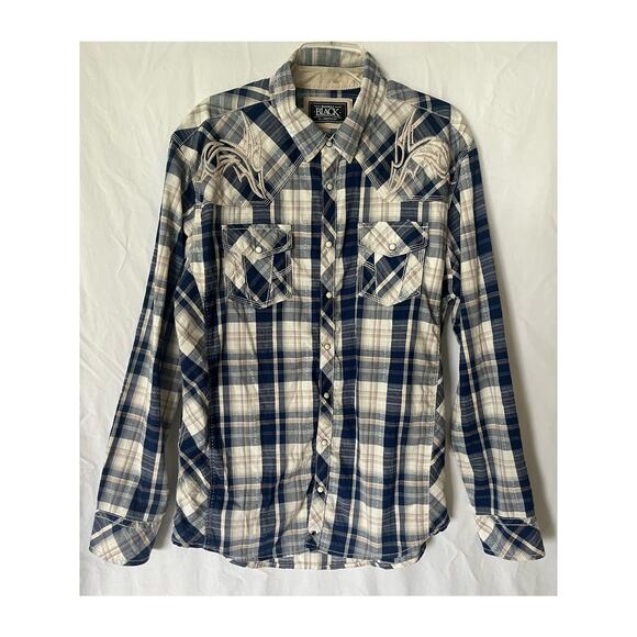 Buckle Black Other - Buckle Black Men's Plaid Western Pearl Snap Shirt Long Sleeve Snap Front XLarge